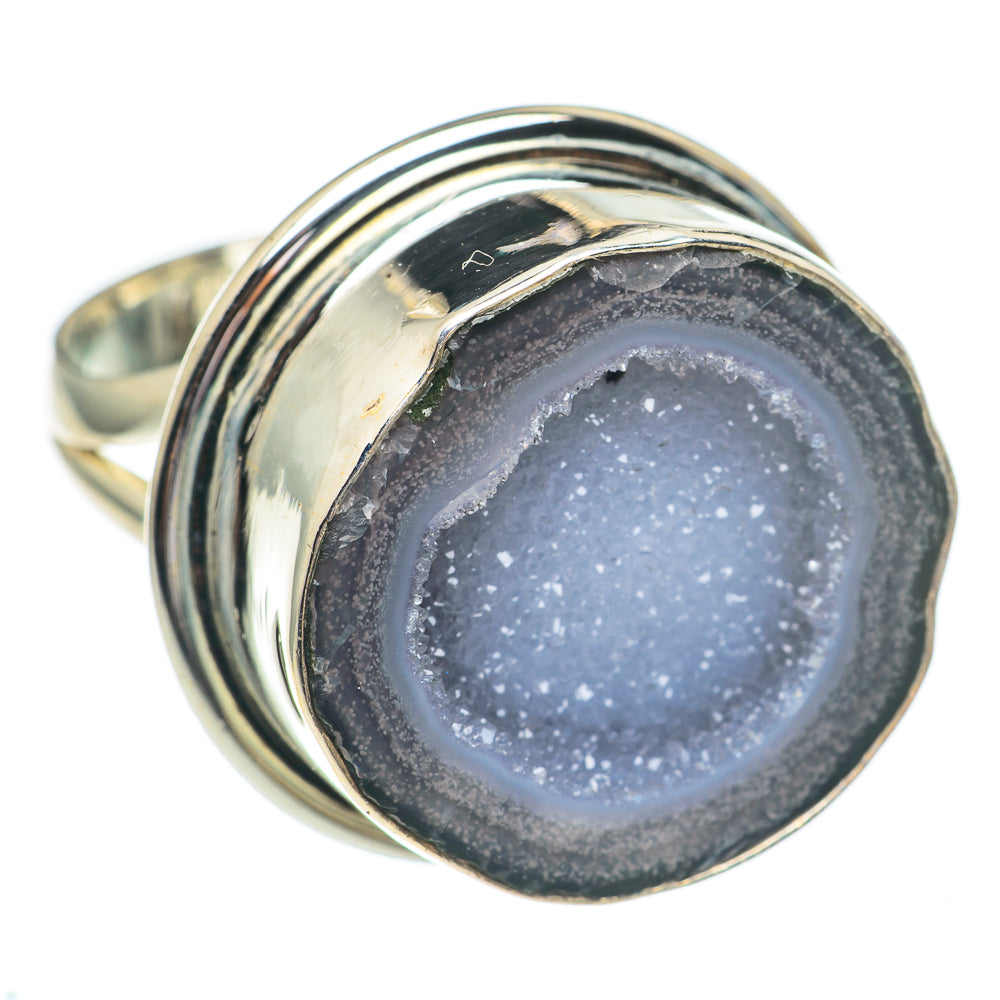 Coconut Geode Slice Rings handcrafted by Anasilvercos - RING68978