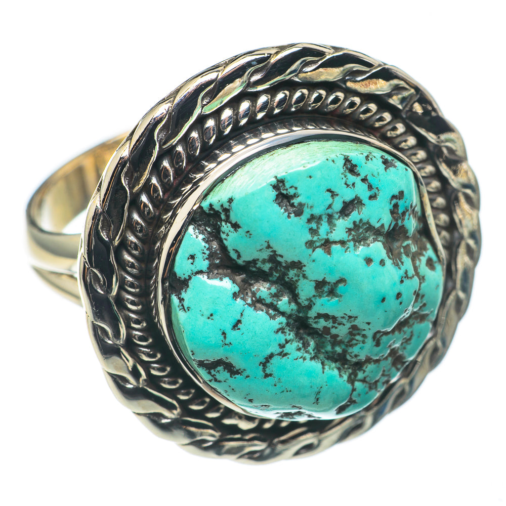 Tibetan Turquoise Rings handcrafted by Anasilvercos - RING68992