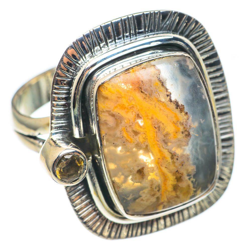 Plume Agate Rings handcrafted by Anasilvercos - RING68997