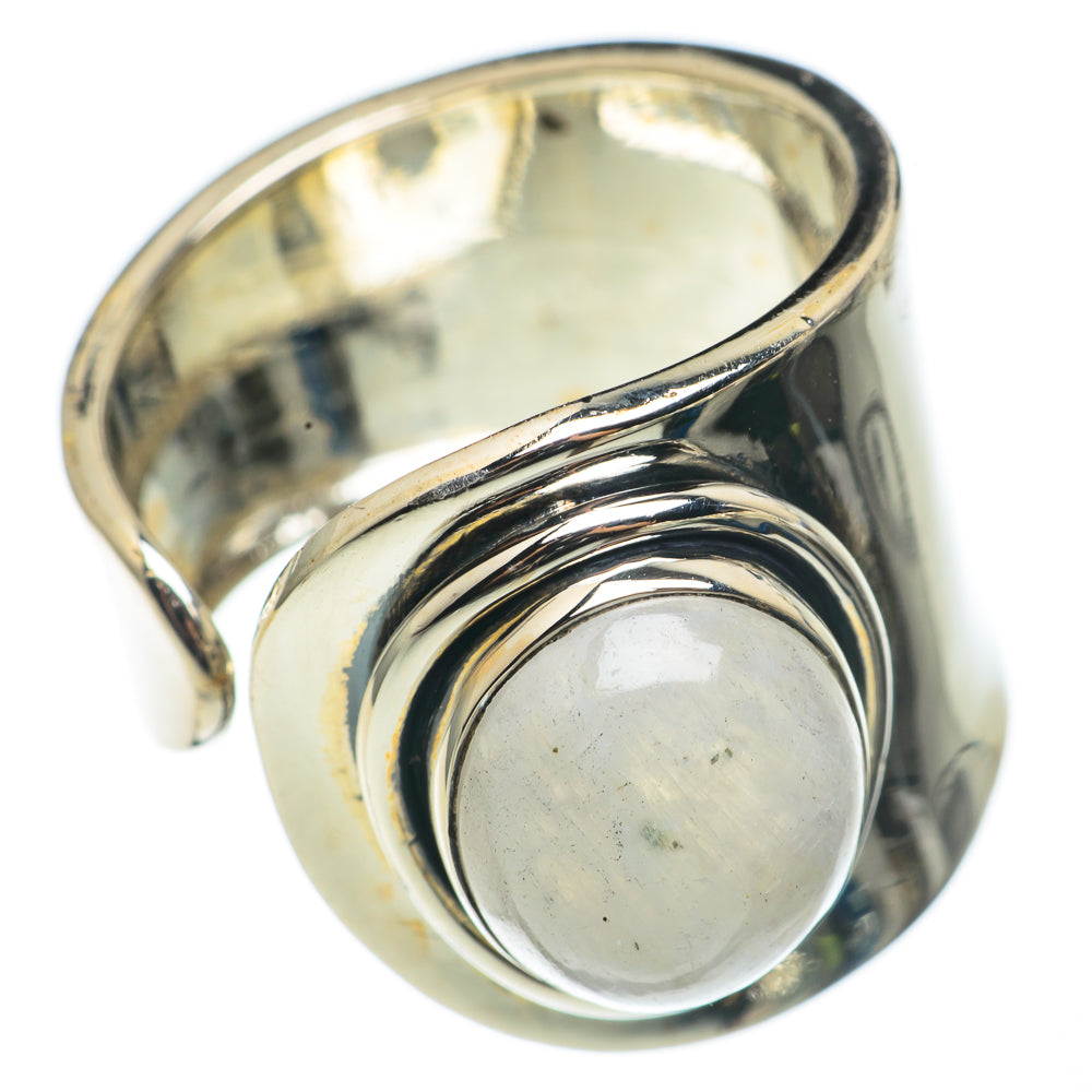 Rainbow Moonstone Rings handcrafted by Anasilvercos - RING69013