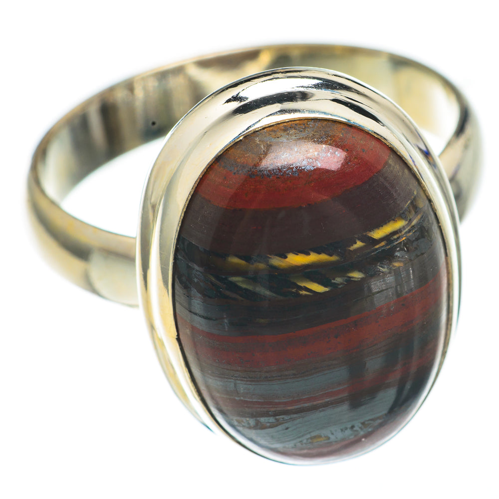 Red Tiger Iron Rings handcrafted by Anasilvercos - RING69034