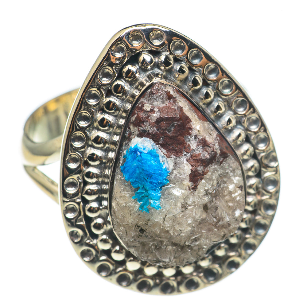 Cavansite Crystal Rings handcrafted by Anasilvercos - RING69058
