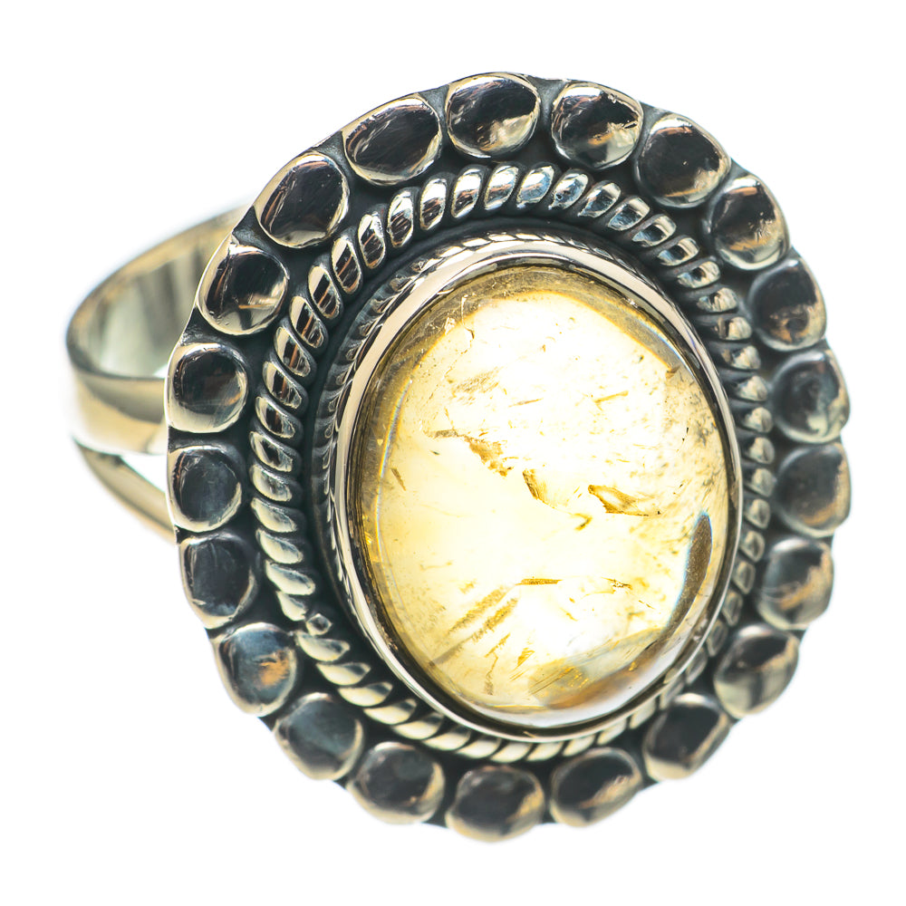 Rutilated Quartz Rings handcrafted by Anasilvercos - RING69073