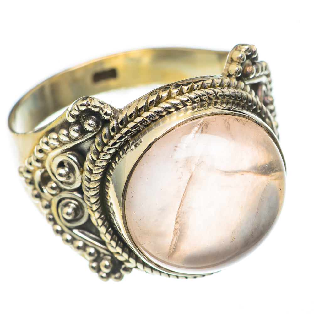 Rose Quartz Rings handcrafted by Anasilvercos - RING69074
