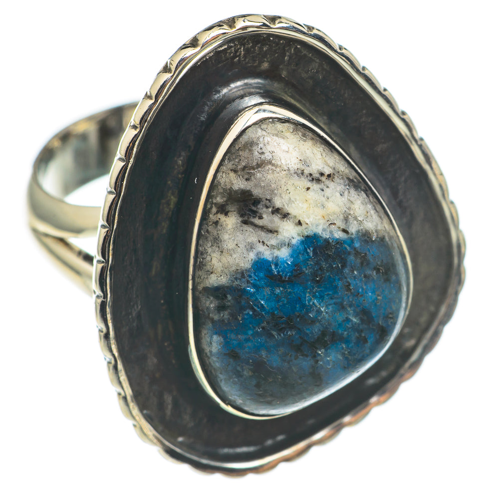 K2 Blue Azurite Rings handcrafted by Anasilvercos - RING69103