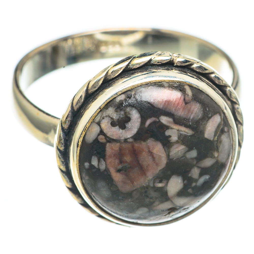 Crinoid Fossil Rings handcrafted by Anasilvercos - RING69107