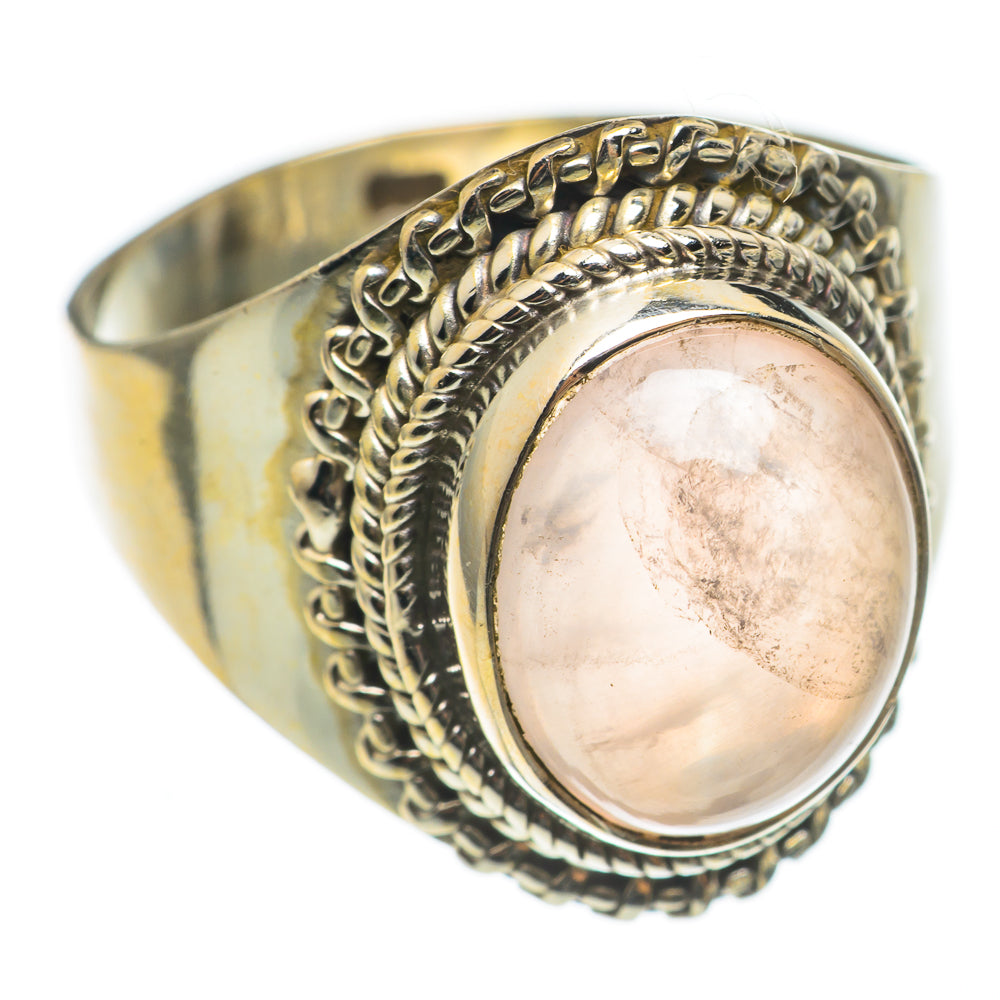Rose Quartz Rings handcrafted by Anasilvercos - RING69112