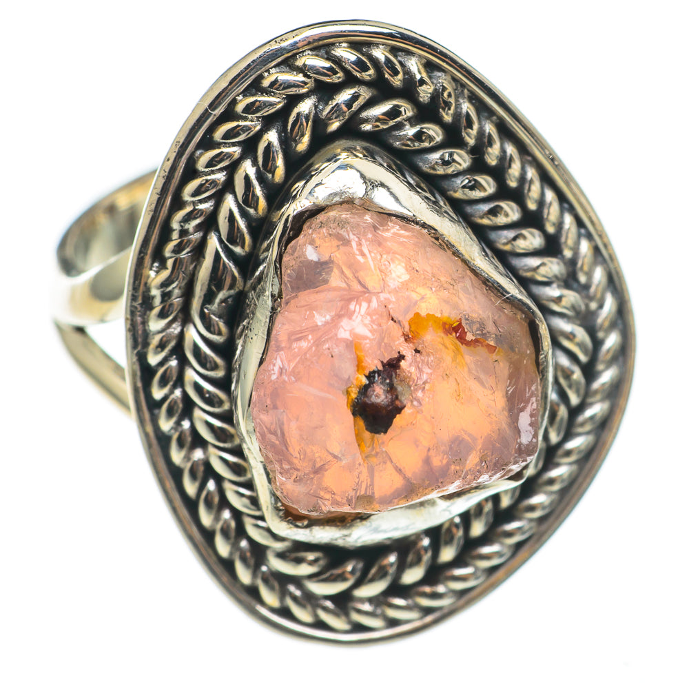 Rose Quartz Rings handcrafted by Anasilvercos - RING69148