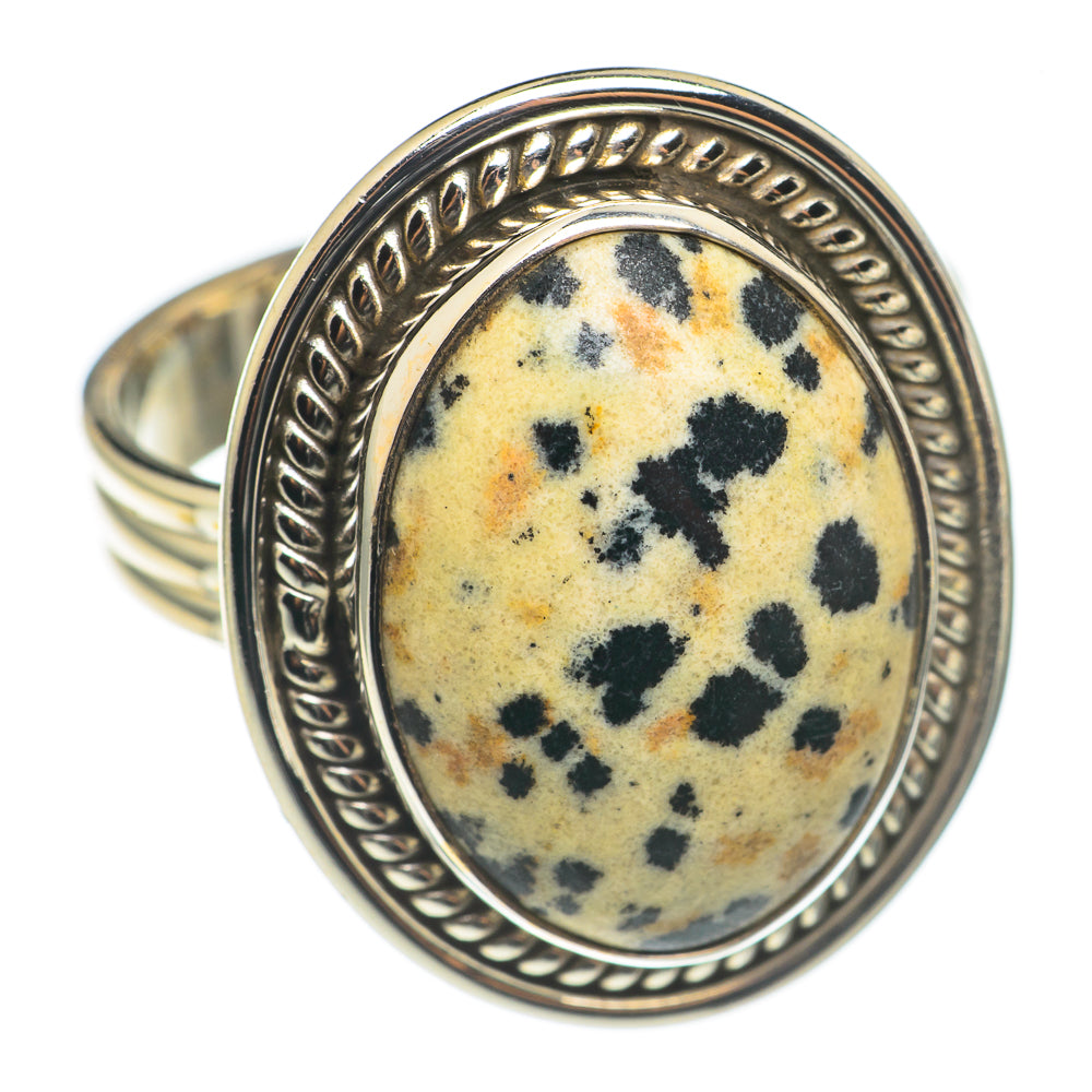 Dalmatian Jasper Rings handcrafted by Anasilvercos - RING69175