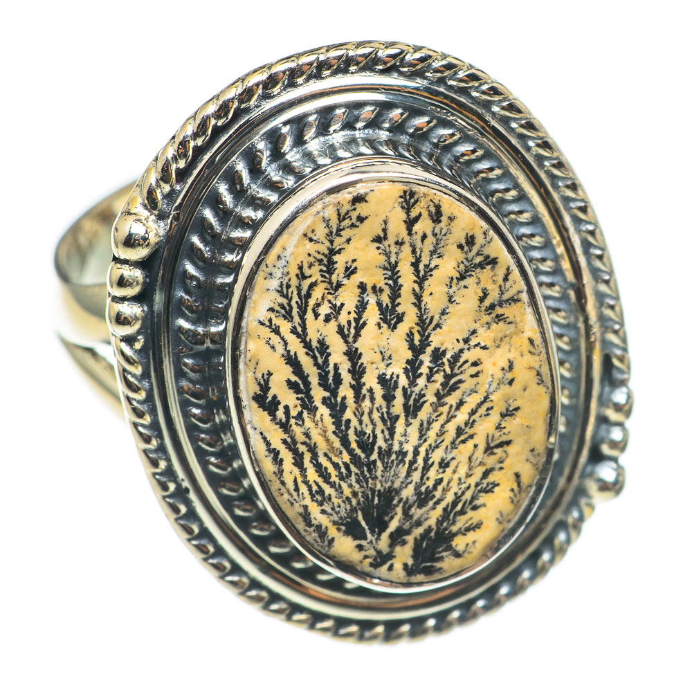Germany Psilomelane Dendrite Rings handcrafted by Anasilvercos - RING69177