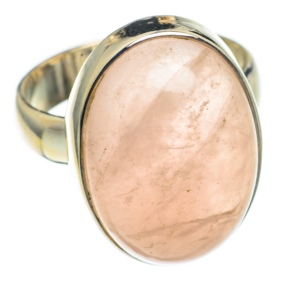 Rose Quartz Rings handcrafted by Anasilvercos - RING69184