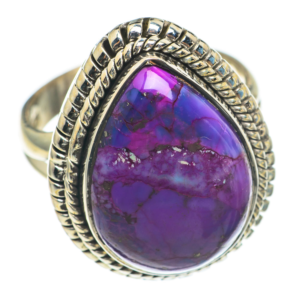 Purple Copper Composite Turquoise Rings handcrafted by Anasilvercos - RING69187
