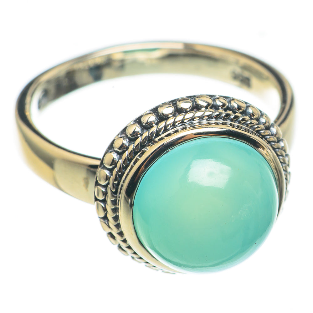 Aqua Chalcedony Rings handcrafted by Anasilvercos - RING69195