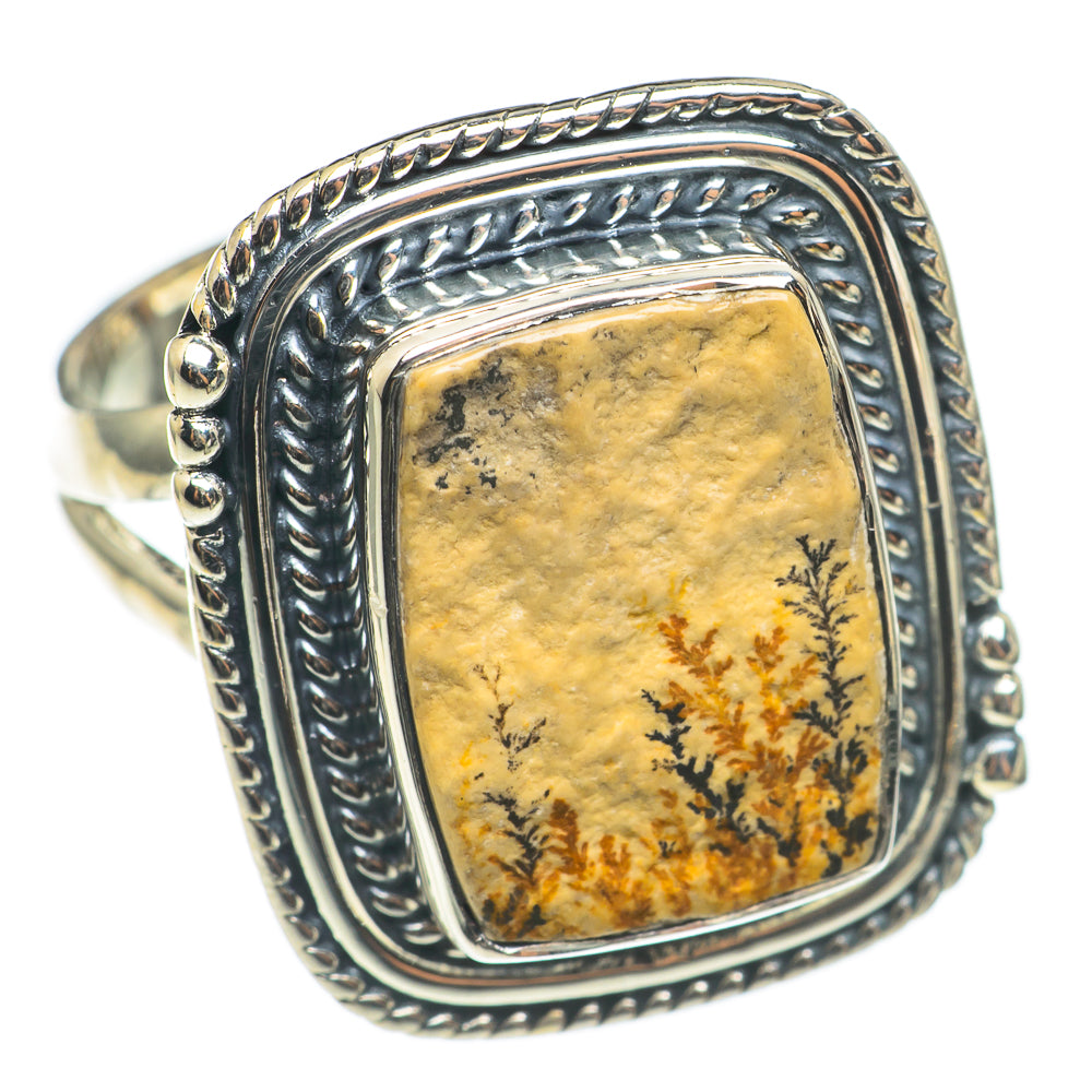 Germany Psilomelane Dendrite Rings handcrafted by Anasilvercos - RING69204