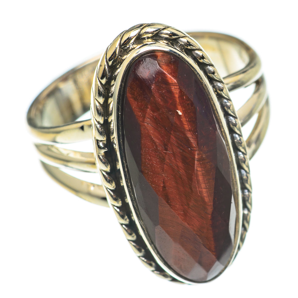 Red Tiger Iron Rings handcrafted by Anasilvercos - RING69208
