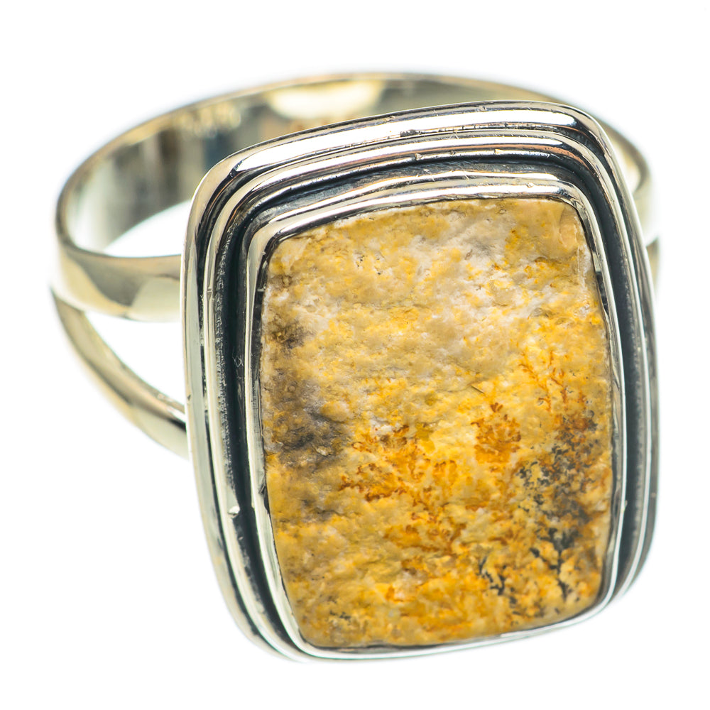Germany Psilomelane Dendrite Rings handcrafted by Anasilvercos - RING69237