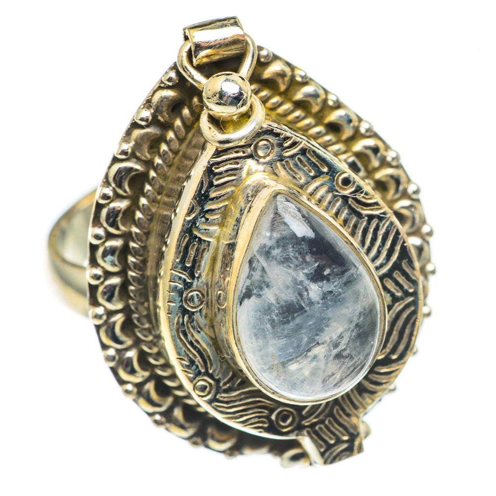 Rainbow Moonstone Rings handcrafted by Anasilvercos - RING69285