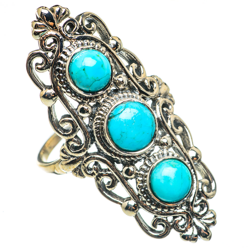 Arizona Turquoise Rings handcrafted by Anasilvercos - RING69290