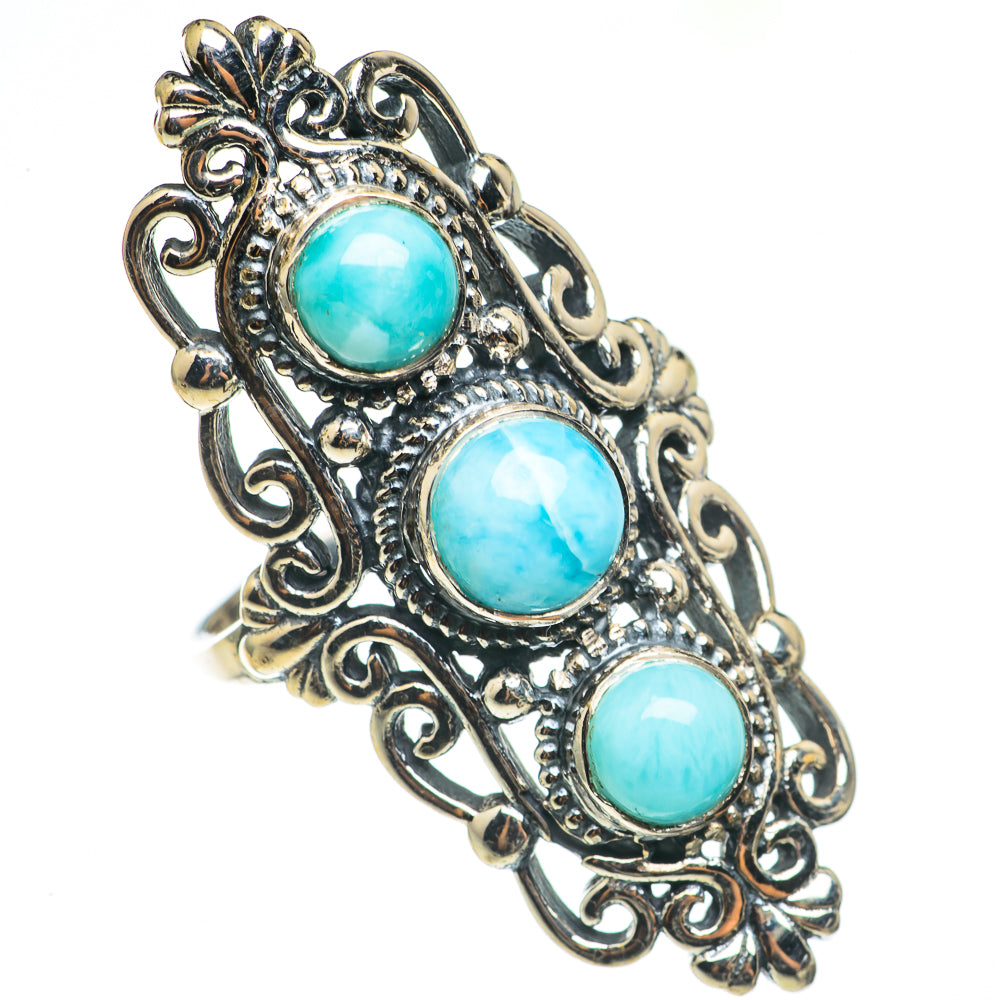 Larimar Rings handcrafted by Anasilvercos - RING69291