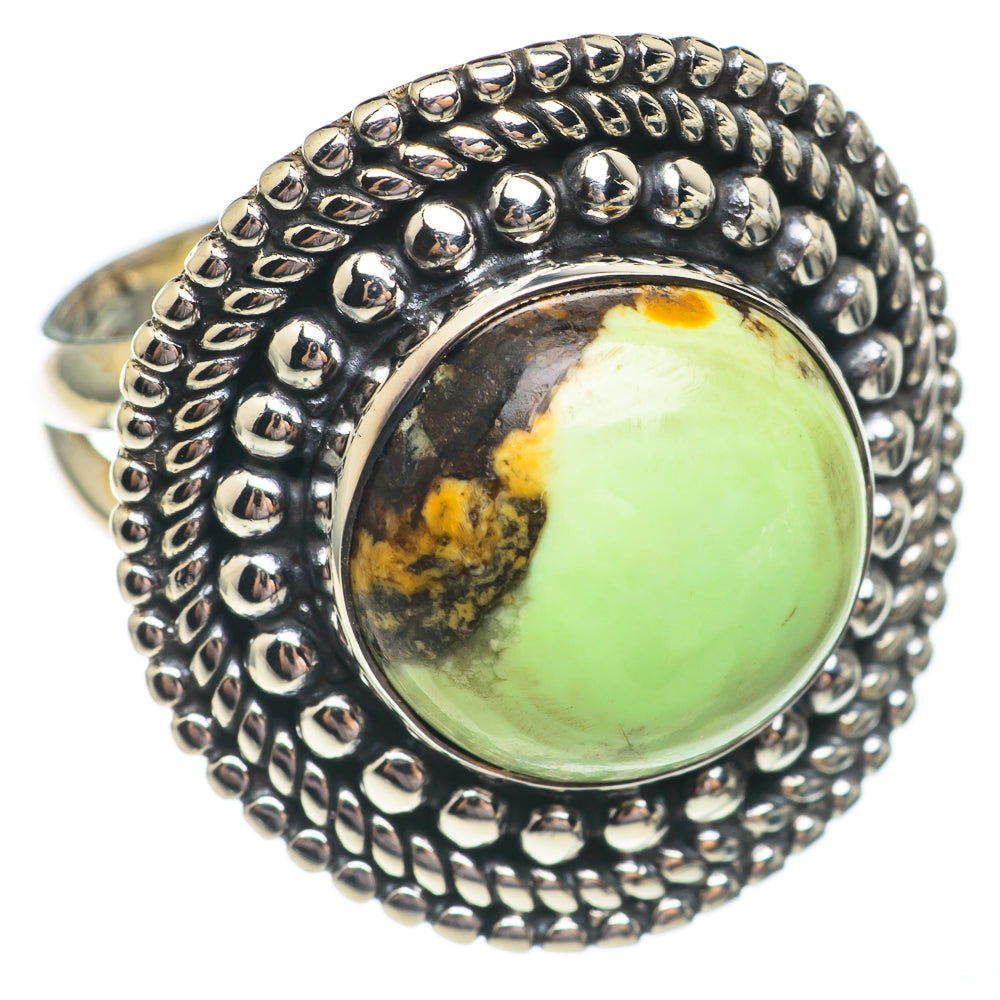 Lemon Chrysoprase Rings handcrafted by Anasilvercos - RING69304 - Photo 2