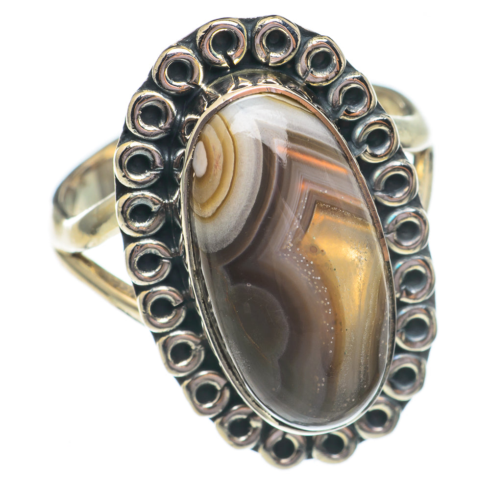 Botswana Agate Rings handcrafted by Anasilvercos - RING69308
