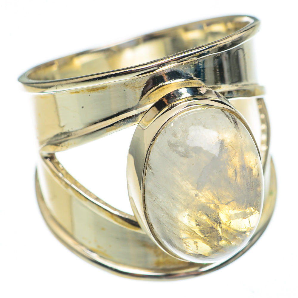 Rainbow Moonstone Rings handcrafted by Anasilvercos - RING69331