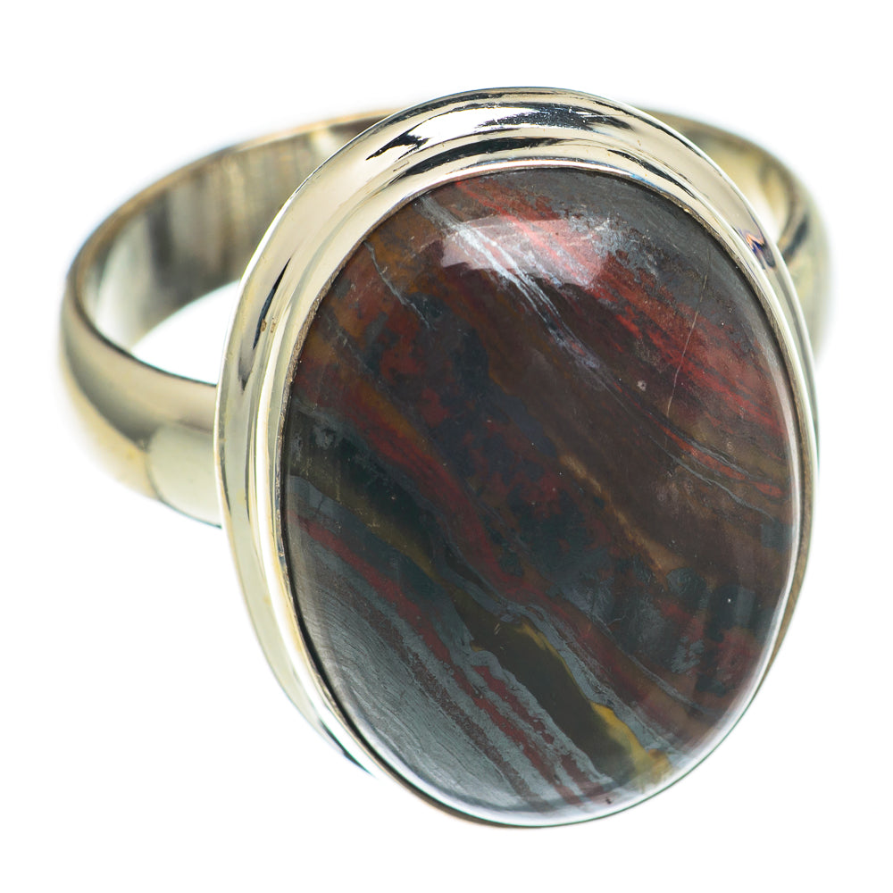 Red Tiger Iron Rings handcrafted by Anasilvercos - RING69349
