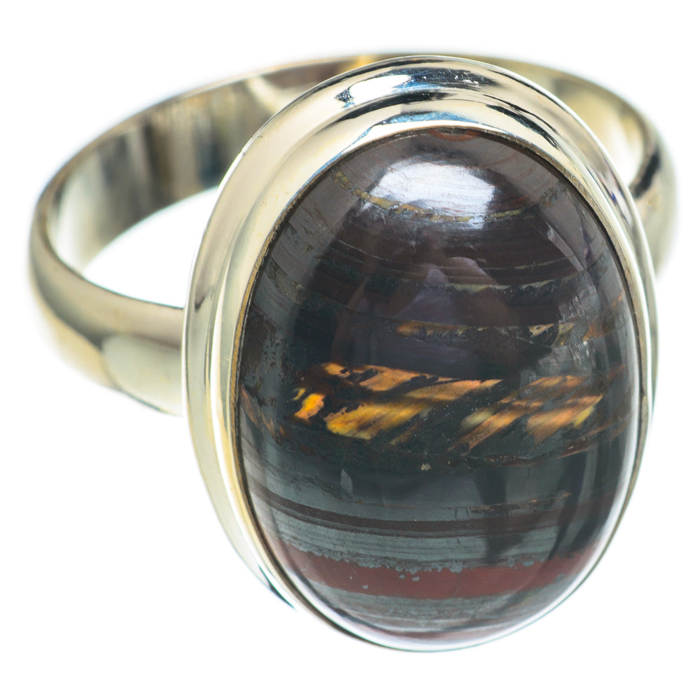 Red Tiger Iron Rings handcrafted by Anasilvercos - RING69386