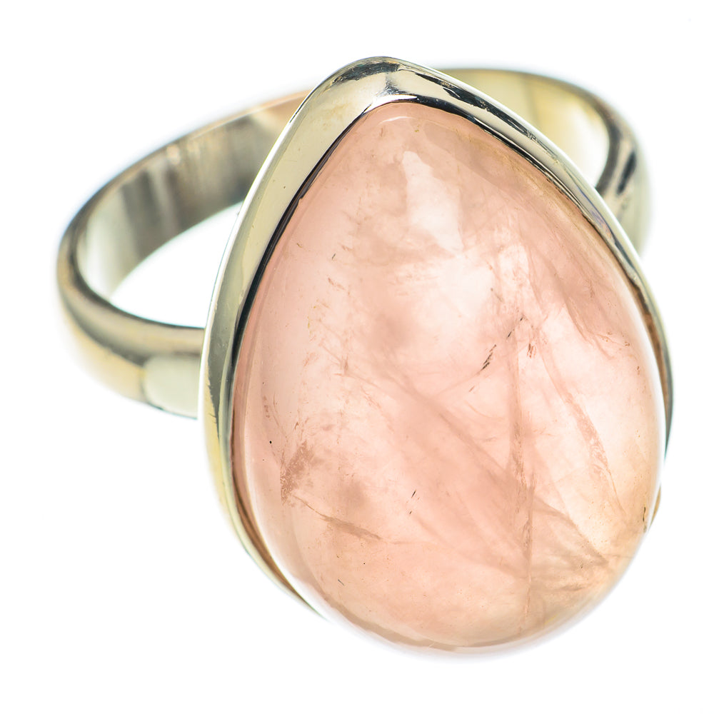 Rose Quartz Rings handcrafted by Anasilvercos - RING69394