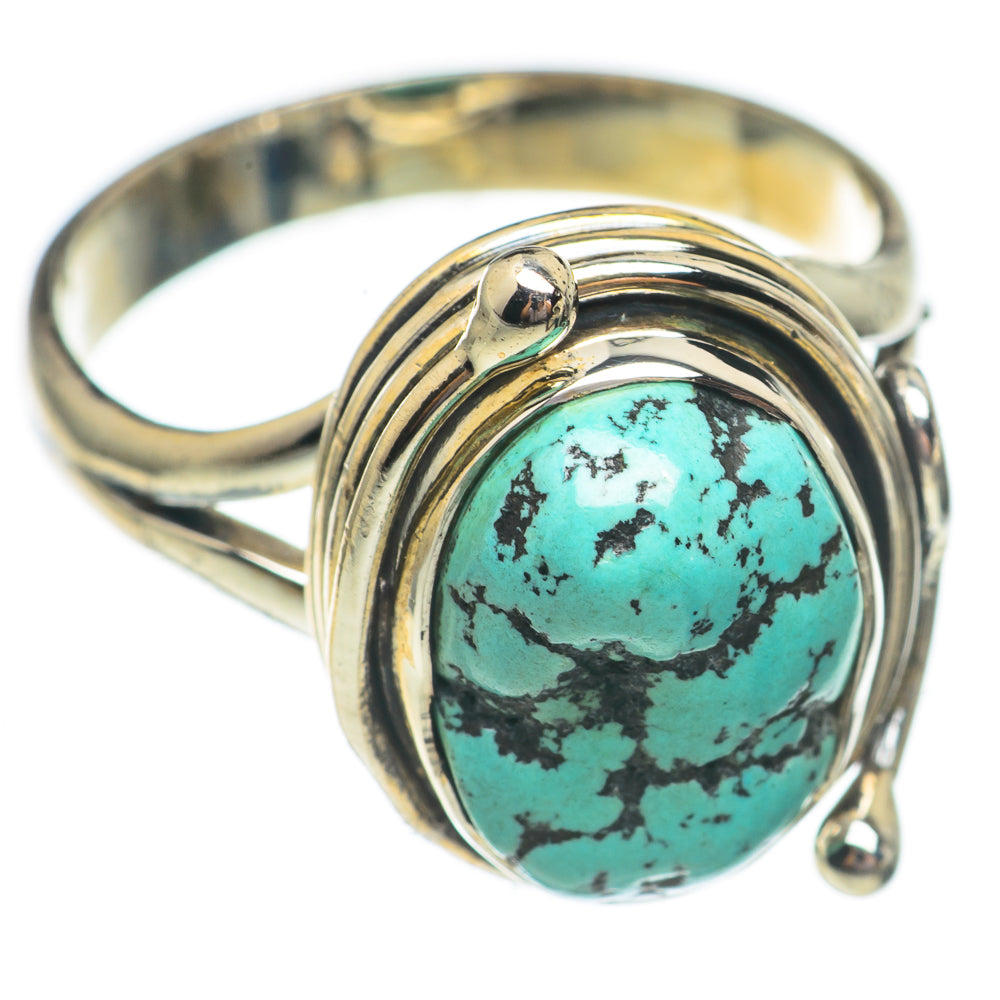 Tibetan Turquoise Rings handcrafted by Anasilvercos - RING69413