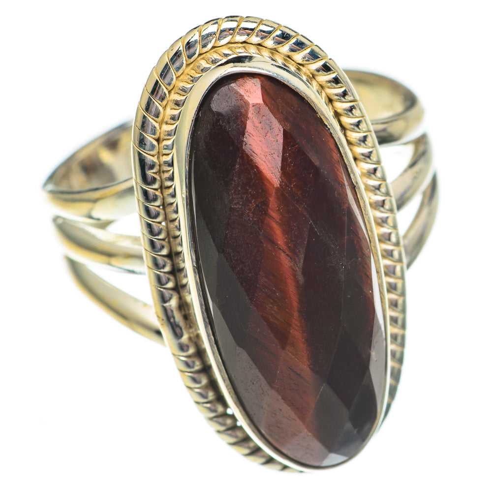 Red Tiger Eye Rings handcrafted by Anasilvercos - RING69421