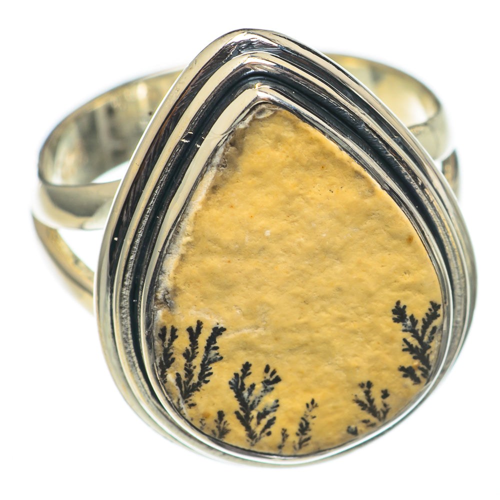 Germany Psilomelane Dendrite Rings handcrafted by Anasilvercos - RING69422