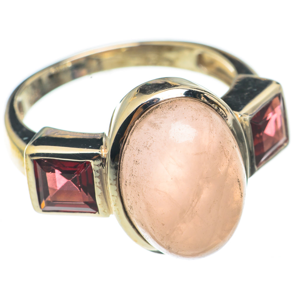 Rose Quartz Rings handcrafted by Anasilvercos - RING69429