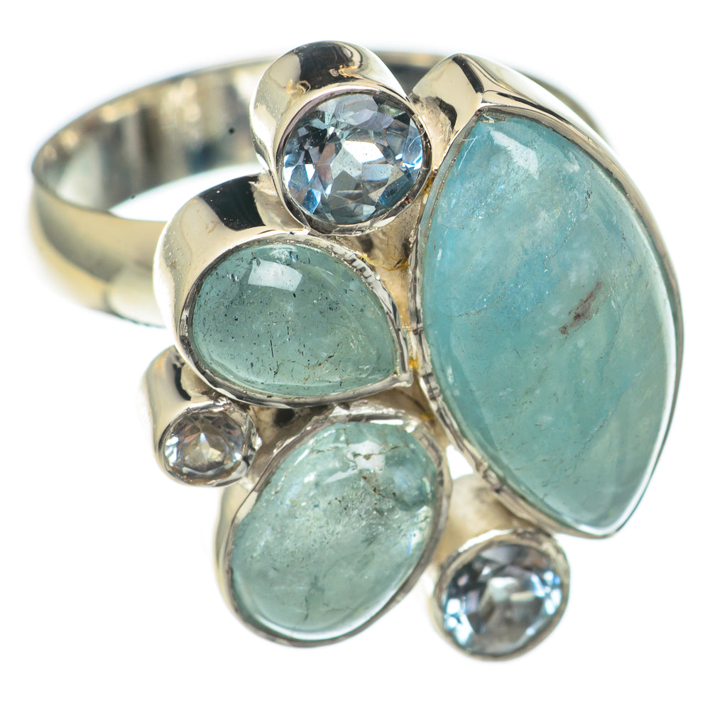 Aquamarine Rings handcrafted by Anasilvercos - RING69453
