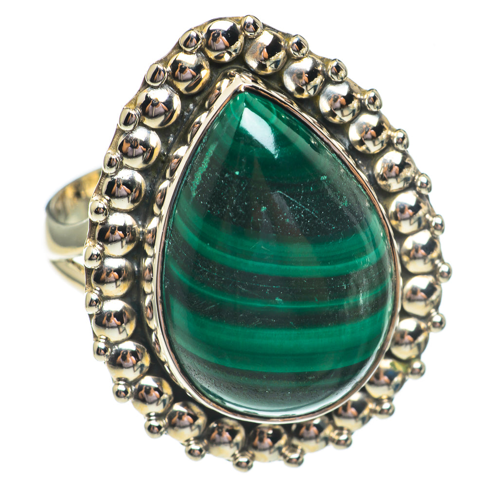 Malachite Rings handcrafted by Anasilvercos - RING69456