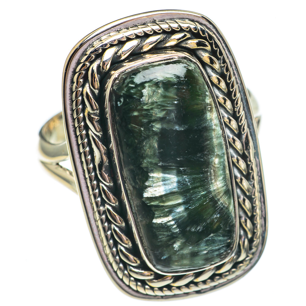 Seraphinite Rings handcrafted by Anasilvercos - RING69457