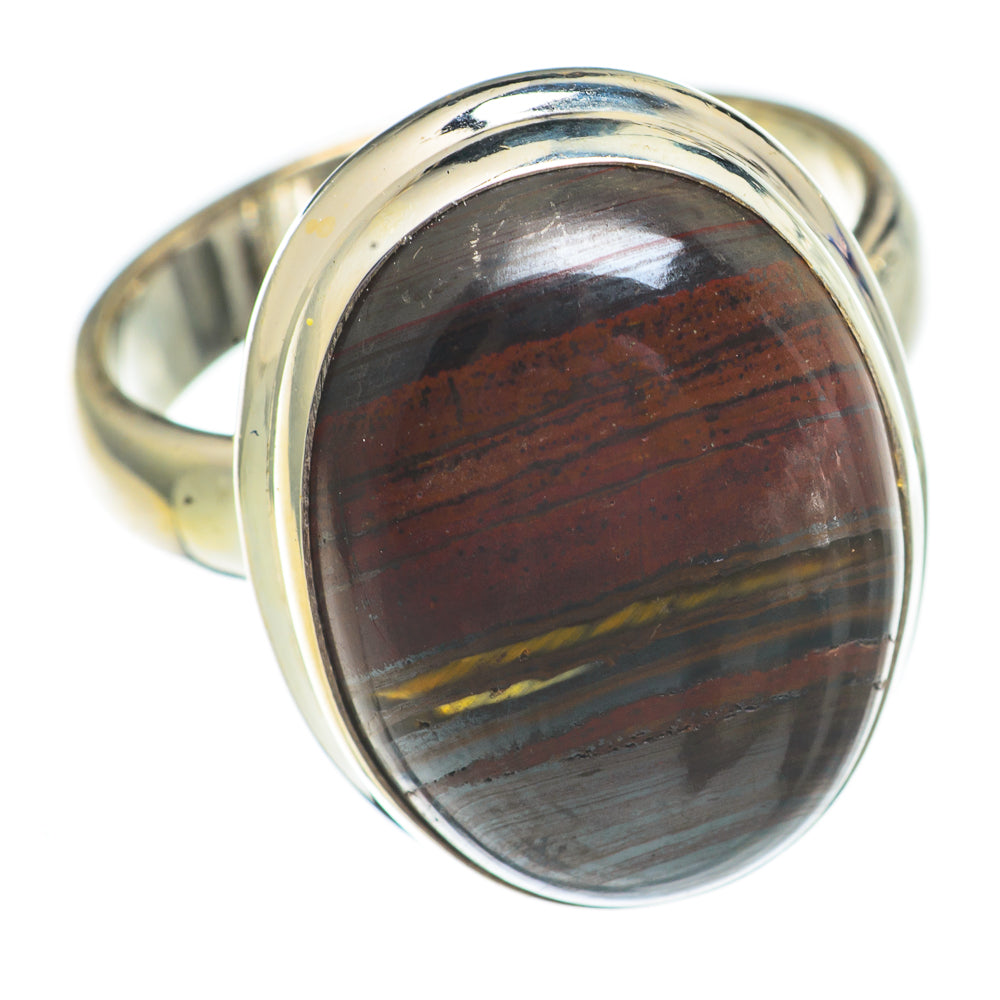Red Tiger Iron Rings handcrafted by Anasilvercos - RING69461