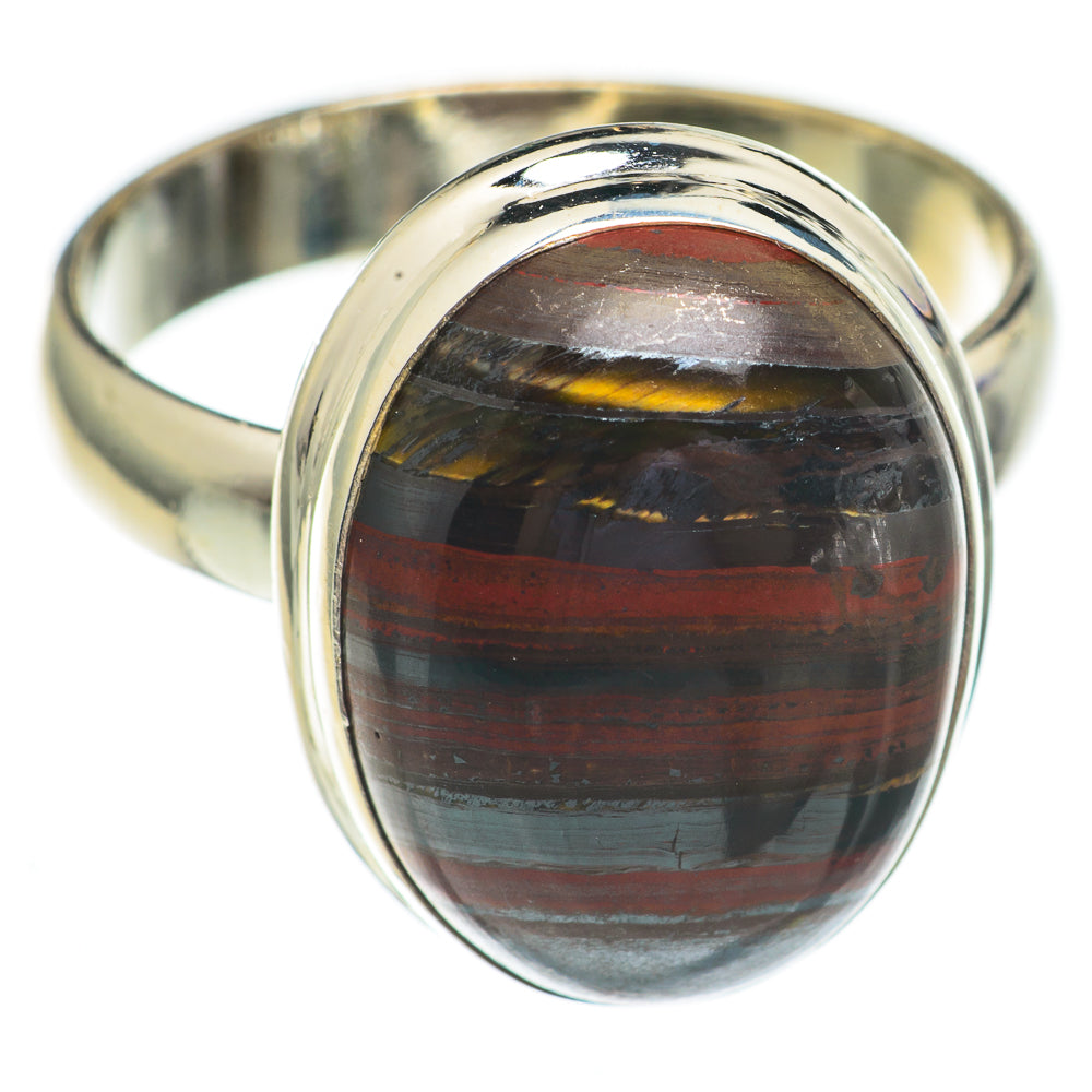 Red Tiger Iron Rings handcrafted by Anasilvercos - RING69529