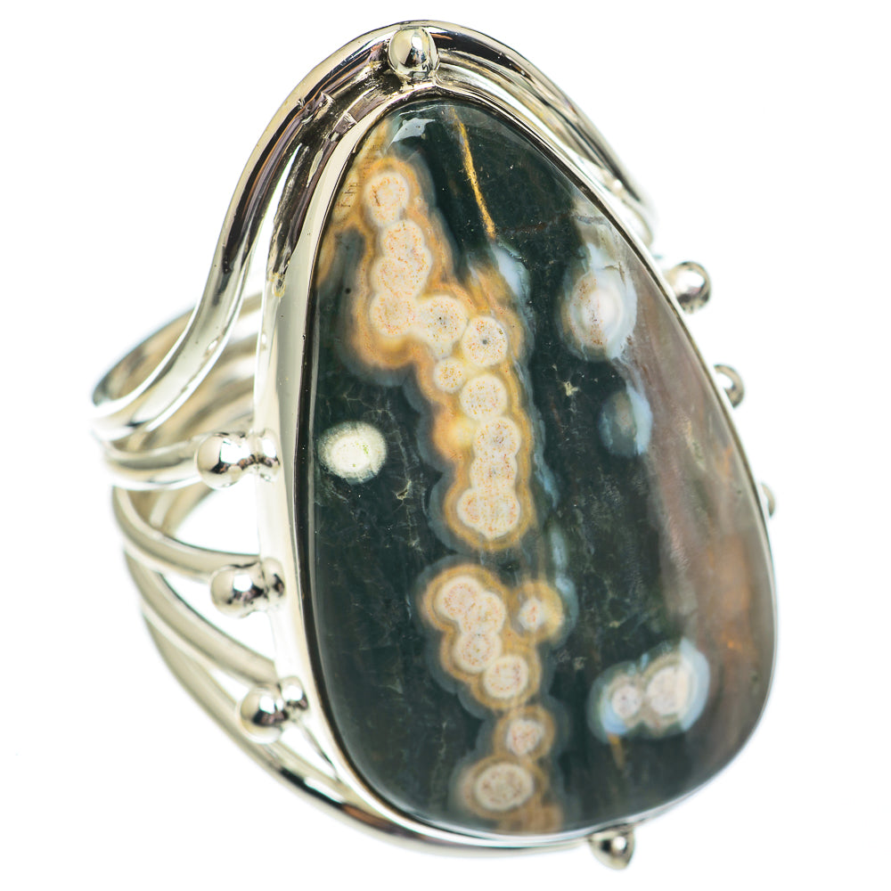Ocean Jasper Rings handcrafted by Anasilvercos - RING69564