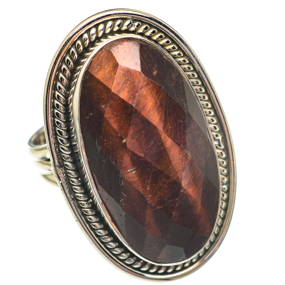 Red Tiger Iron Rings handcrafted by Anasilvercos - RING69571