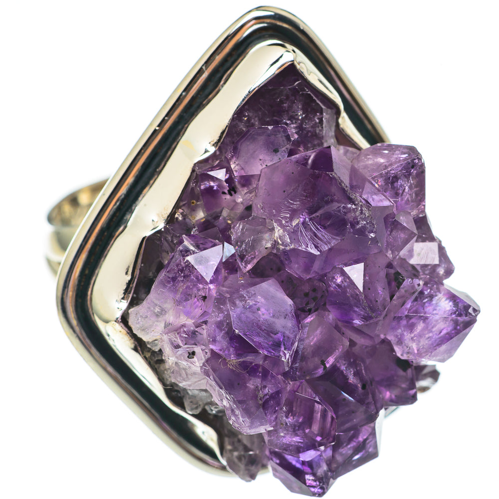 Amethyst Crystal Rings handcrafted by Anasilvercos - RING69579