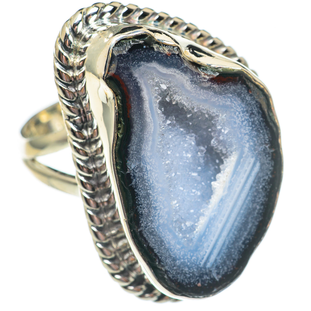 Coconut Geode Druzy Rings handcrafted by Anasilvercos - RING69587