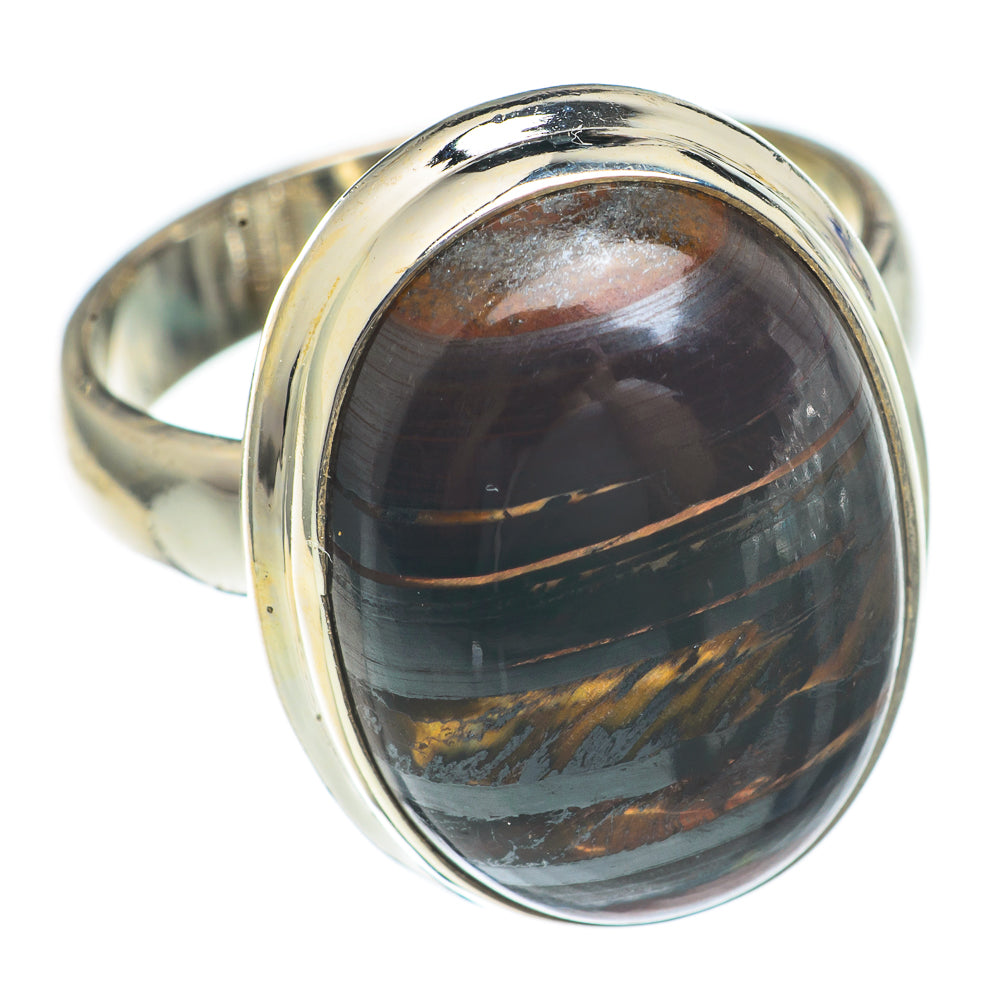 Tiger Iron Rings handcrafted by Anasilvercos - RING69613