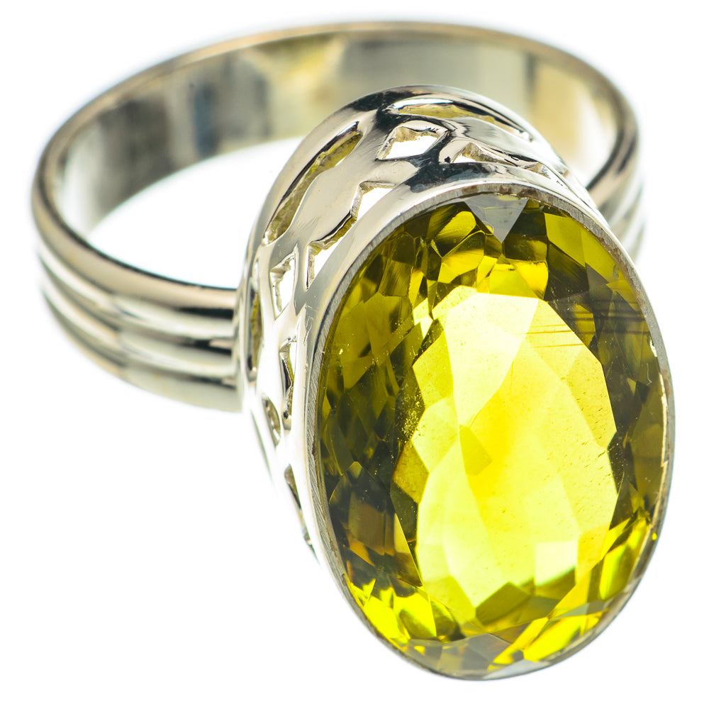 Olive Quartz Rings handcrafted by Anasilvercos - RING69644