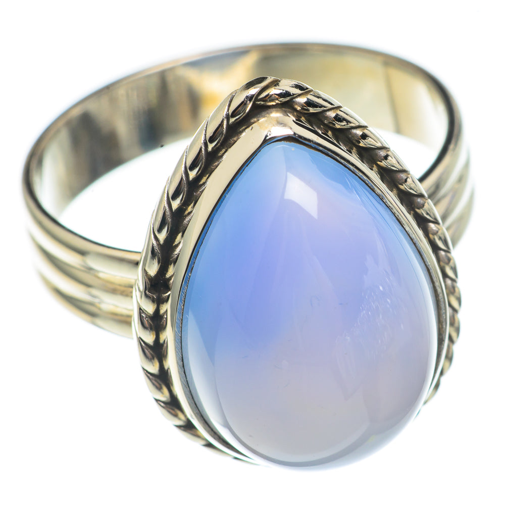 Aqua Chalcedony Rings handcrafted by Anasilvercos - RING69646