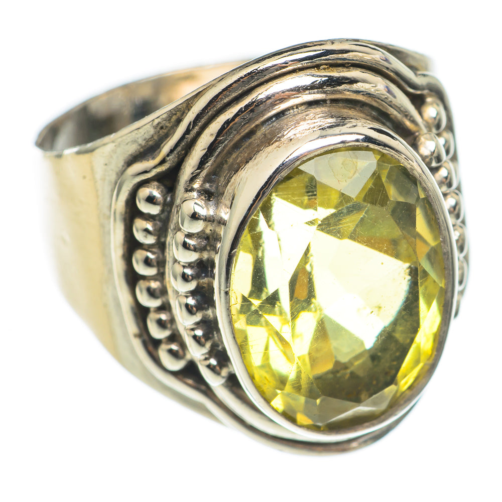 Lemon Quartz Rings handcrafted by Anasilvercos - RING69685