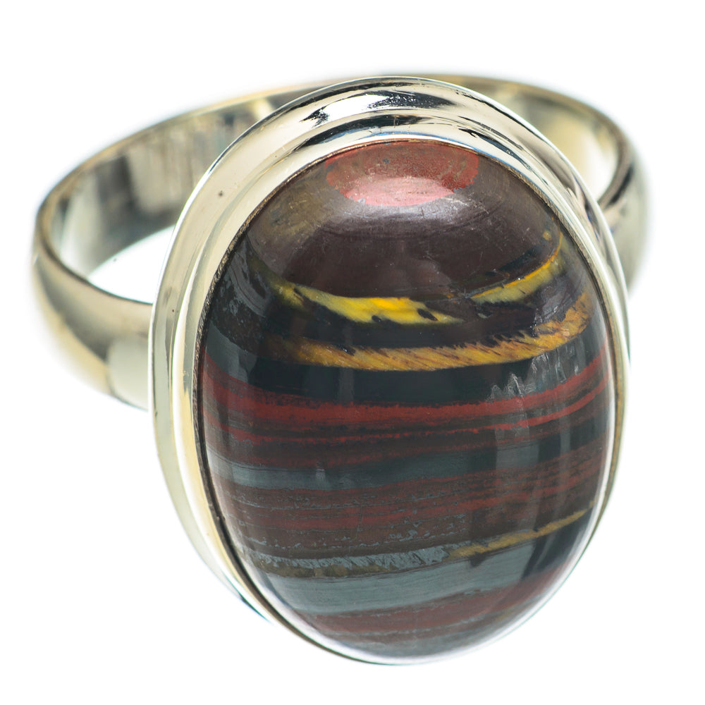 Red Tiger Iron Rings handcrafted by Anasilvercos - RING69701
