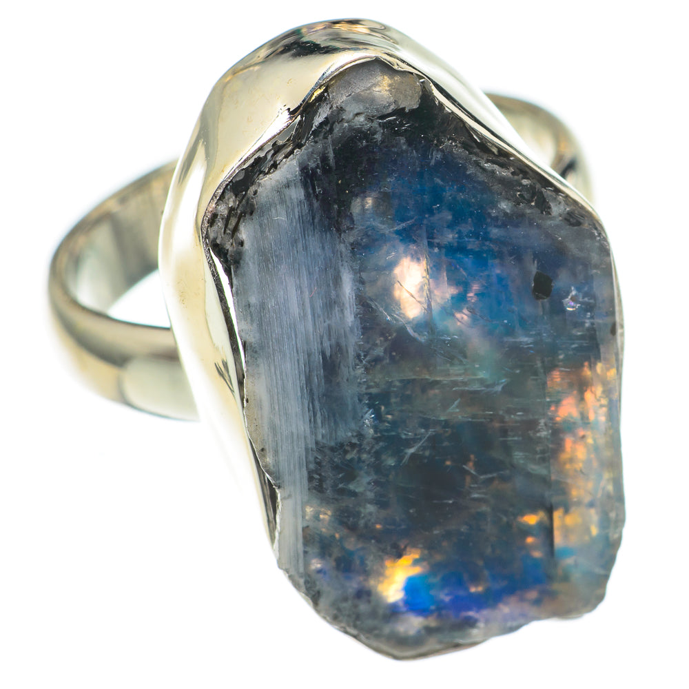 Rainbow Moonstone Rings handcrafted by Anasilvercos - RING69718