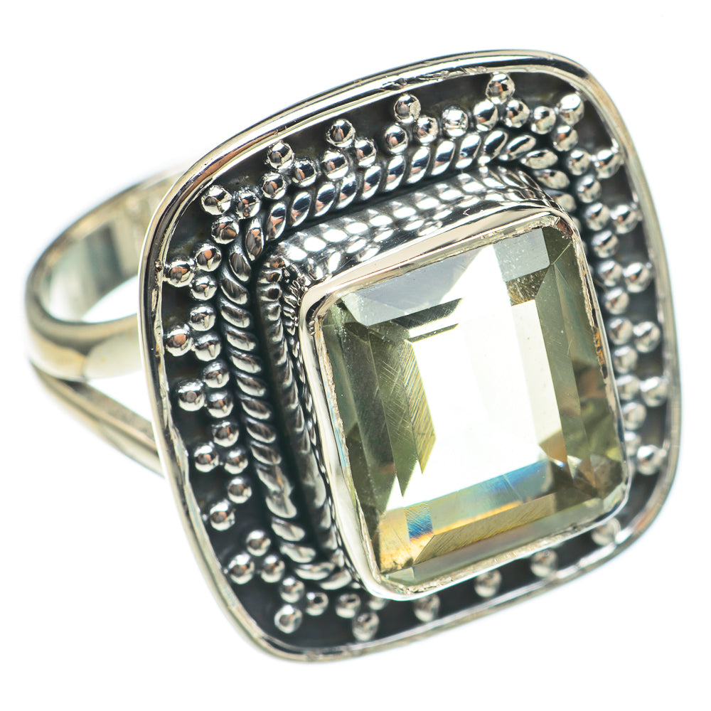Green Amethyst Rings handcrafted by Anasilvercos - RING69734