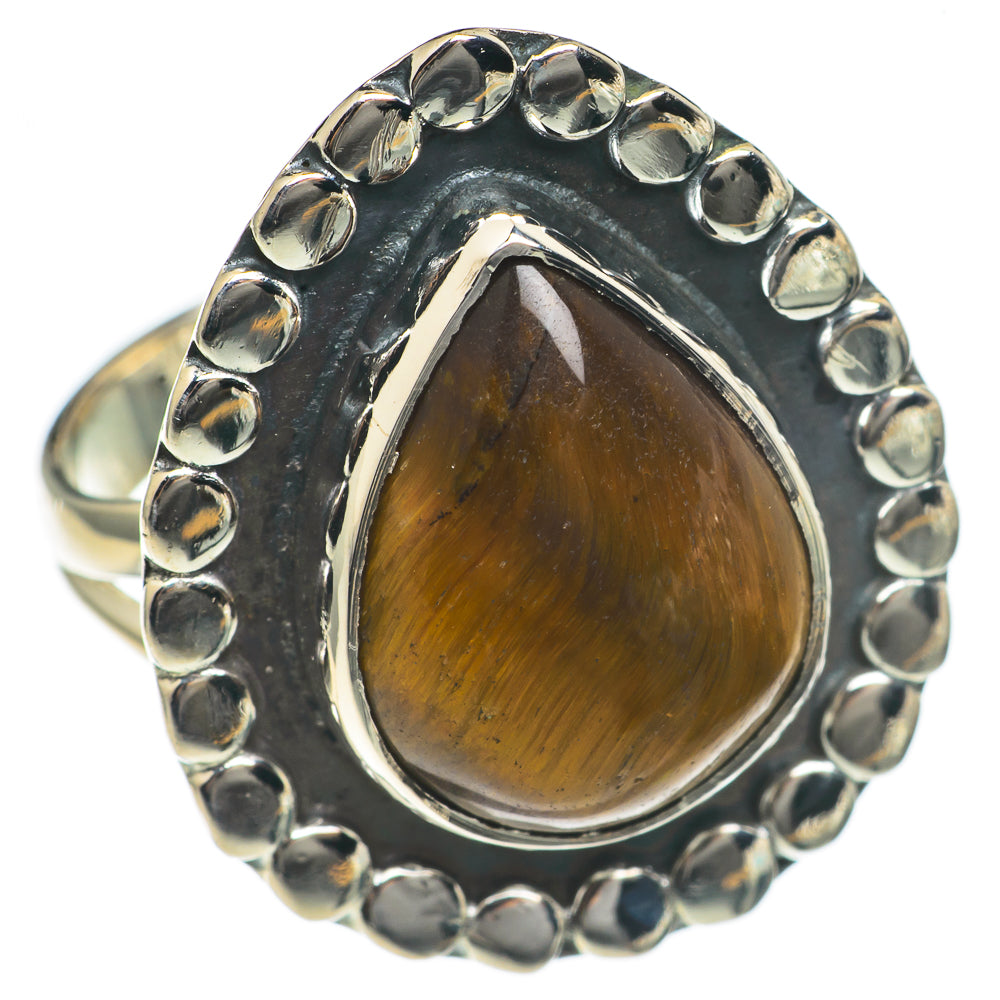 Tiger Eye Rings handcrafted by Anasilvercos - RING69737